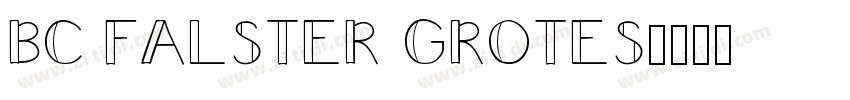 BC FALSTER GROTES字体转换